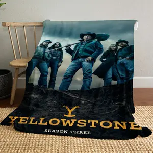 Yellowstone Season11 patterned printed blanket, blanket for living room, bedroom, office and lunch break, portable blanket suitable for all four seasons, holiday gift for family and friends, Christ