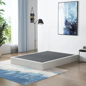 6 Inch Box Spring  Size Bed Base,Heavy Duty Metal Mattress Foundation with Fabric Cover 3000 LBS, Easy Assembly