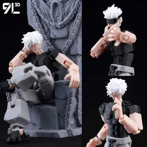 9L3D Printed Jujutsu Kaisen 3D Mini Figures, Satoru Gojo & Geto Suguru Action Model, Anime PVC Collectible Statue, Gift for Fans
