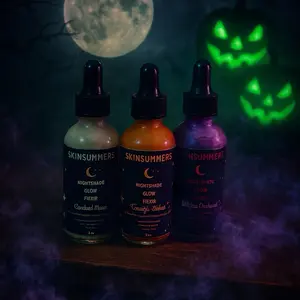 SkinSummers Organic Body Oil – Nightshade Glow Elixir | Shimmering Hydrating Body Elixirs for Radiant Skin, Moisturizing Natural Glow Oil Moisture