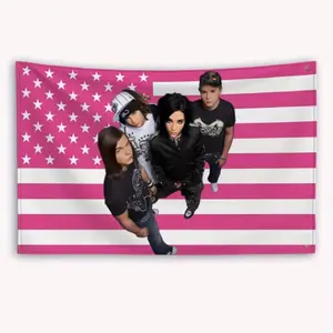 Music Rock Band T-Tokio H-Hotel American Flag Tapestry Fans Gifts Bedroom Decor Home Decoration Tapestry Wall Hanging Flag