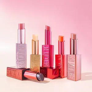 Balm N Cute Scented Tinted Lip Balm Makeup Cosmetic Glossy Hydrating Formula with Natural Flush of Color in Six Delightful Scents