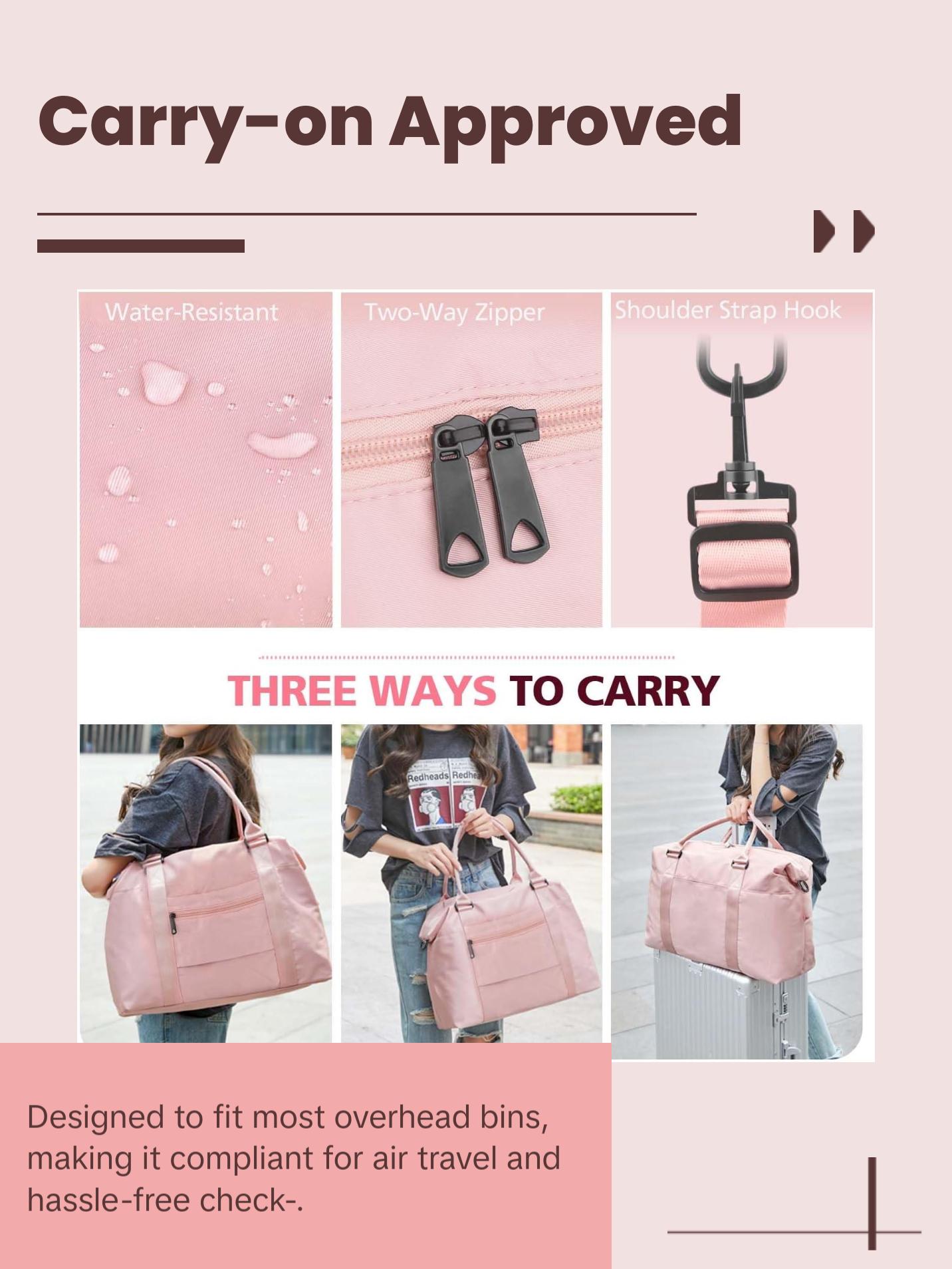 Waterproof Travel Duffle Bag – Weekender Carry-On with Trolley Sleeve 🧳✨ Perfect for Trips, Gym, or Hospital Bag TOPBAG