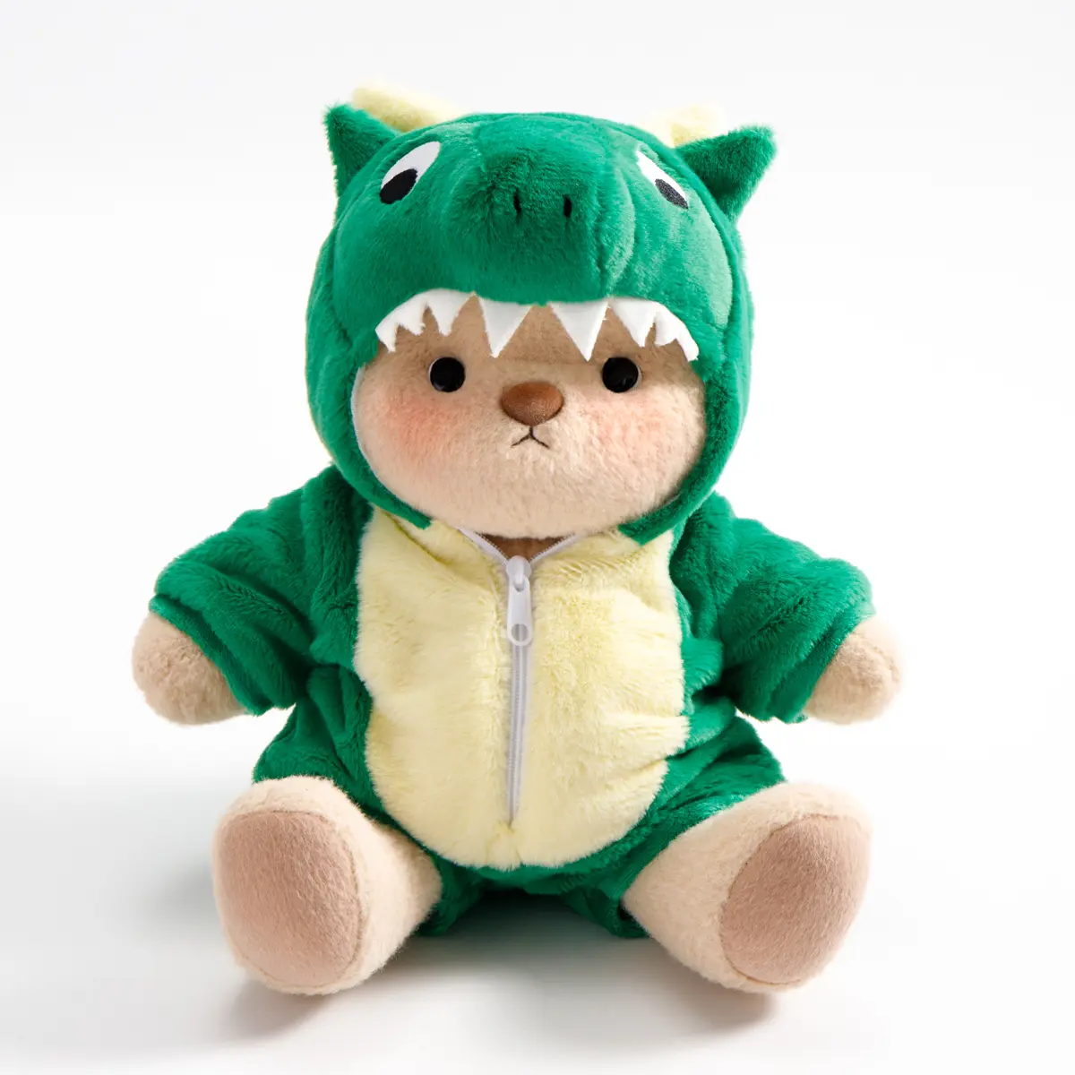 Getahug Green T-Rex Bear Stuffed Toy, 100% Handcrafted Jointed Huggable Stuffed Animal, Poseable Figures with Soft Textures, Cute Collectibles for Kids' Plushie Love Gift, Ages 6+