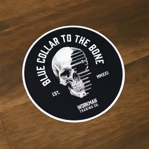 Blue Collar To The Bone - Sticker