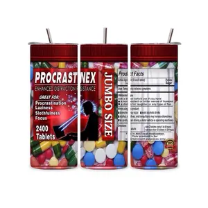 Procrastinex 20oz Stainless Steel Tumbler – Funny Prescription Style Cup