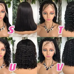 FACMOOD Glueless Wigs Human Hair Pre Plucked Pre Cut 5x5 HD Lace Closure Straight & Body Wave Wigs 180% Density Natural Black Ready to Wear Wig