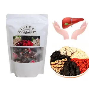 Natural Ginseng Five Treasures Herbal Tea Set, Red Date & Goji Berry Mulberry Leaf Blend, 20/30/60 Tea Bags, Health Beverage for Adult
