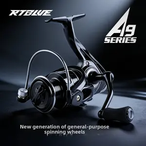 RTBLUE A9 Spinning Reel 15kg Max Drag, Saltwater Freshwater Fishing Reel Heavy Duty Durable