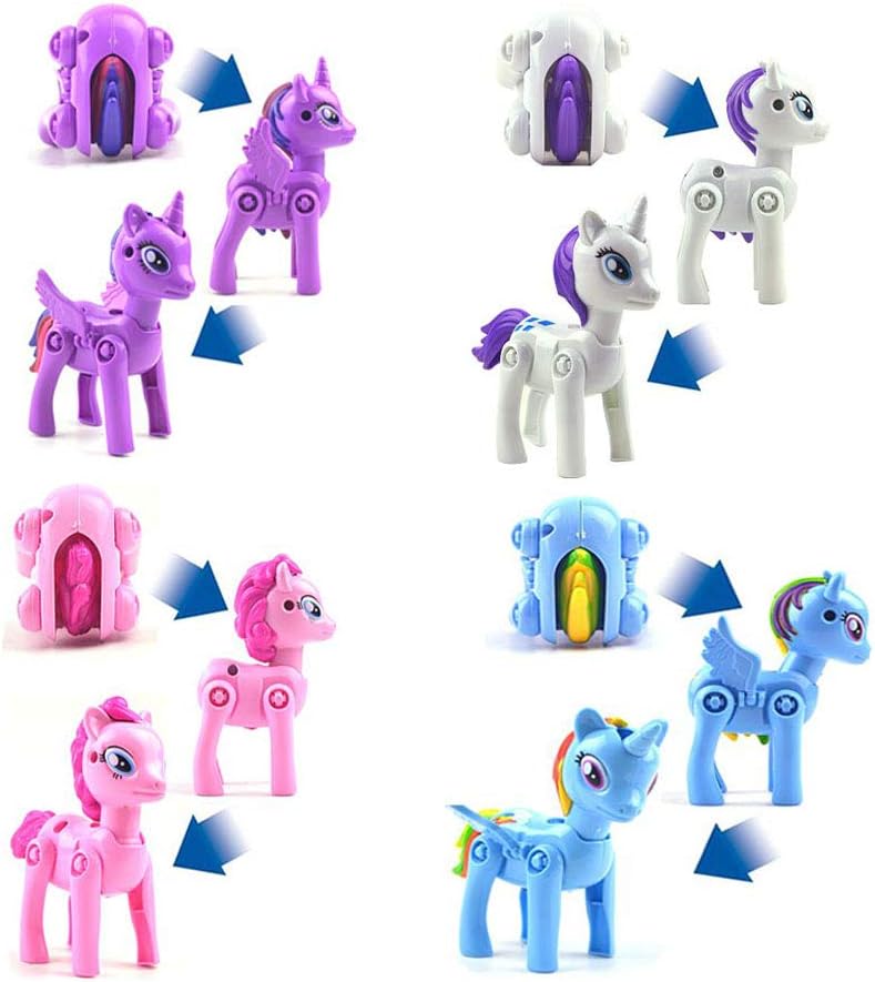 4 Pack Jumbo Unicorn Prefilled Easter Eggs with Gifts – Kids Easter Basket Stuffers Fillers, Basket Easter Baskets for Boys & Girls, Kids Easter Basket Party Favors Toys for Toddlers