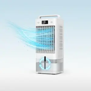 Garvee 3-in-1 Portable Evaporative Air Cooler & Conditioner Fan – 10L (2.6 Gal) Water Tank, 6 Speeds, 3 Modes, 12H Timer, 4 Ice Packs, 90° Oscillation, Remote, Capacitive Display, Casters, Home, Bedroom, Office, Camping, US Plug 120V 45W