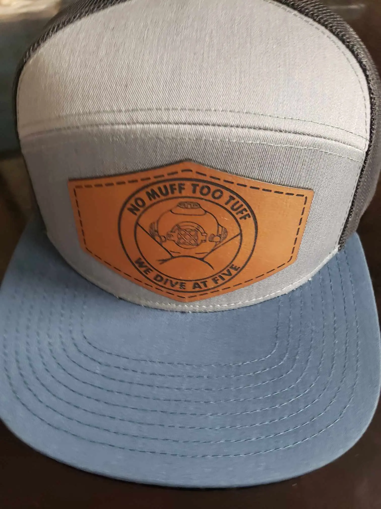 Pacific Headwear P787 Adjustable Snapback Cap - Premium Quality Cap with "No Muff Too Tuff" Leather Patch