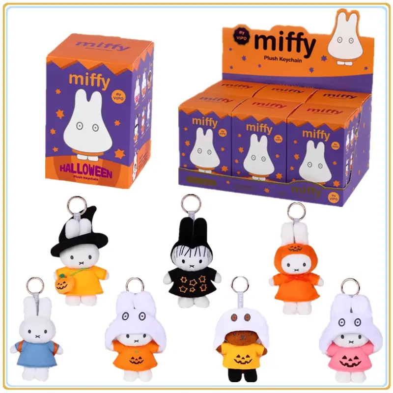 In Stock Original Miffy Halloween Dress Up Series Blind Box Lovely Hangings Anime Character Festival Toys Gifts