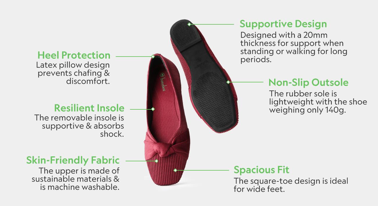 Elegant Square Toe Knit Bow Flats