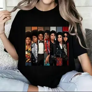MJ Glove Graphic-Shirt Vintage 90s tee – Iconic King of Pop History Graphic Tee,MJ Career Timeline Top