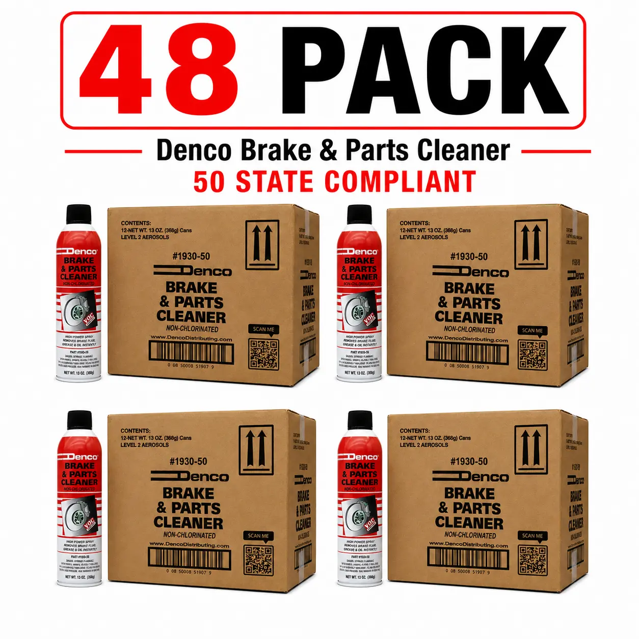 #1930-50 Denco Brake & Parts Cleaner - 13 OZ Cans - 48 Pack #1930-50 Denco Brake & Parts Cleaner - 13 OZ Cans - 48 Pack