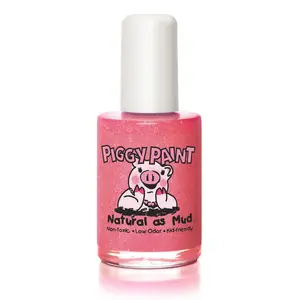Piggy Paint Shimmy Shimmy POP Glitter Bright Pink Nail Polish 0.5oz Non-toxic Vegan Water-based Formula