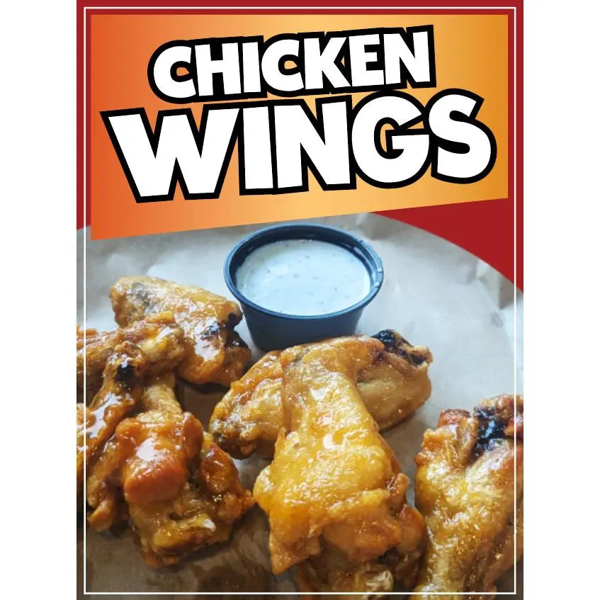 Chicken Wings Sticker Window Sticker Truck Concession Vinyl Restaurant Wall poster Sticker Food Decal Alitas de Pollo