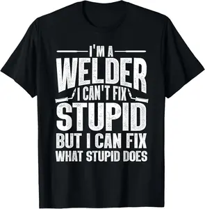 100% Cotton Cool Welding Art For Men Women Welder Iron Worker Pipeliner T-Shirt Fabric Menswear gift all streetwear