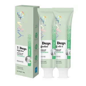 YIMHS 2-pack  7 Days Effective Bad Breath Treatment Toothpaste, Natural Mint Teeth Whitening & Breath Freshener, Deep Cleaning Stain Remover, Whole Family Safe Oral Care