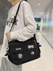 Japanese Multifunctional Men's Shoulder Bag, Large Capacity Crossbody Bag for Women, Cute Cartoon Style, All Seasons Backpack