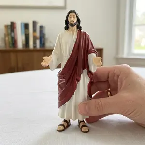 Jesus Action Figure, Jesus Christ Limited Collector's Edition 1/6 Scale Figure, Jesus Christ Statue with Open Arms, Hand Painted Jesus Saint Religious Resin Figure for Home Decor Religious Gifts Collection, Religious Decoration