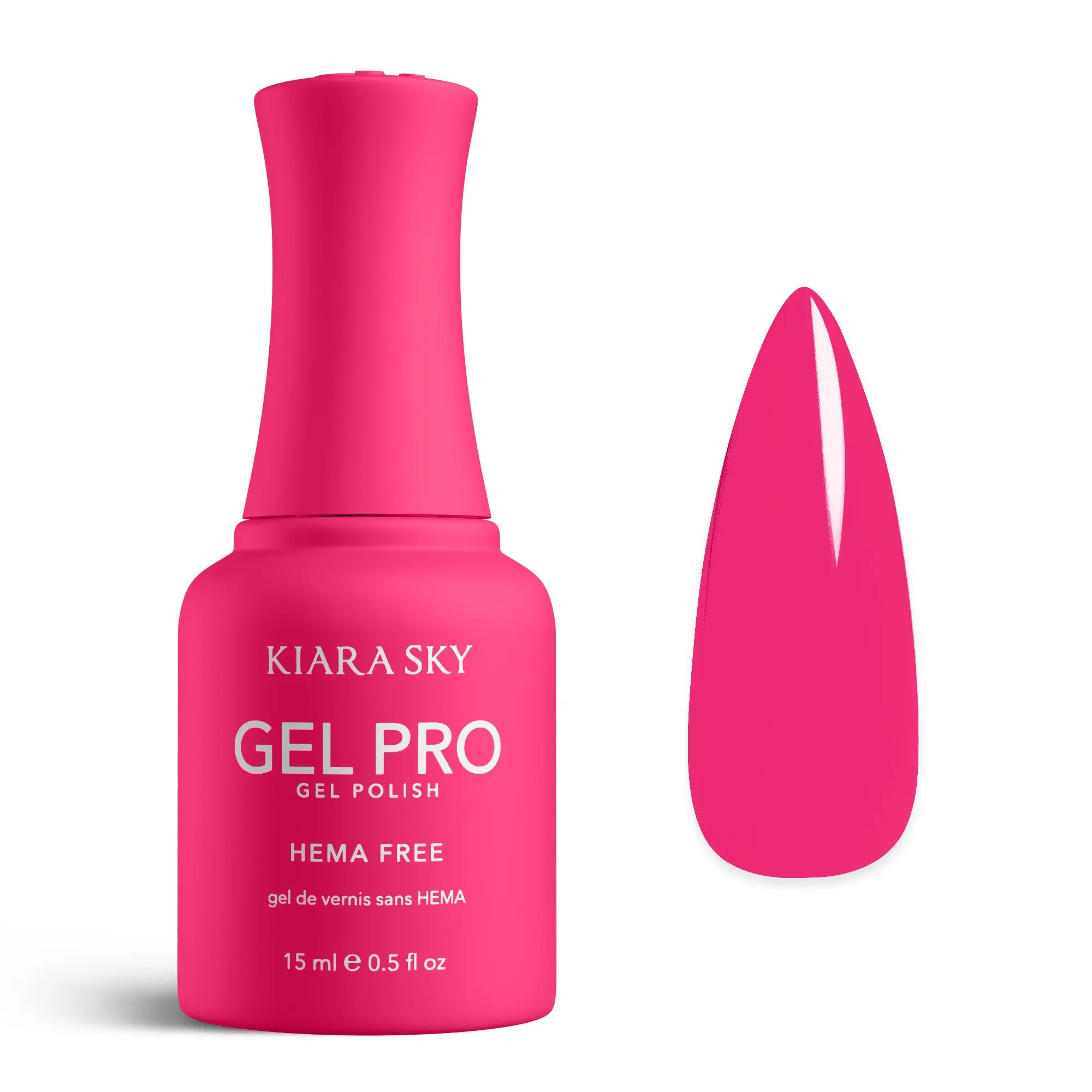 Kiara Sky Gel Pro - Pizzazz HEMA-Free + TPO Free Nail Gel Polish | Intense Pigmentation, Long-Lasting Wear | Finish: Cream 15ml