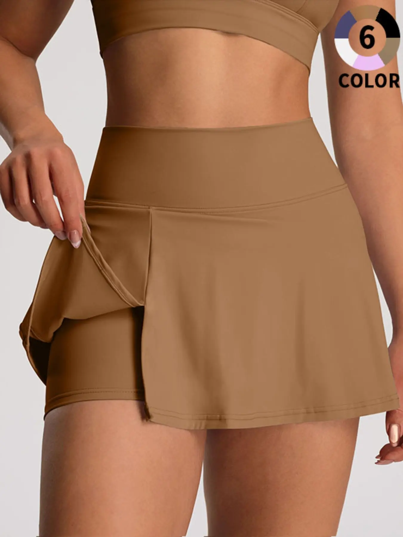 Women's Sporty Skirt Pants, Safety Pant & Skirt, Outdoor Tennis Yoga Skirt, All Seasons, Plain Pattern, Sports Skort, Tennis Skort, Stretchy Sports Skort, Tennis Attire