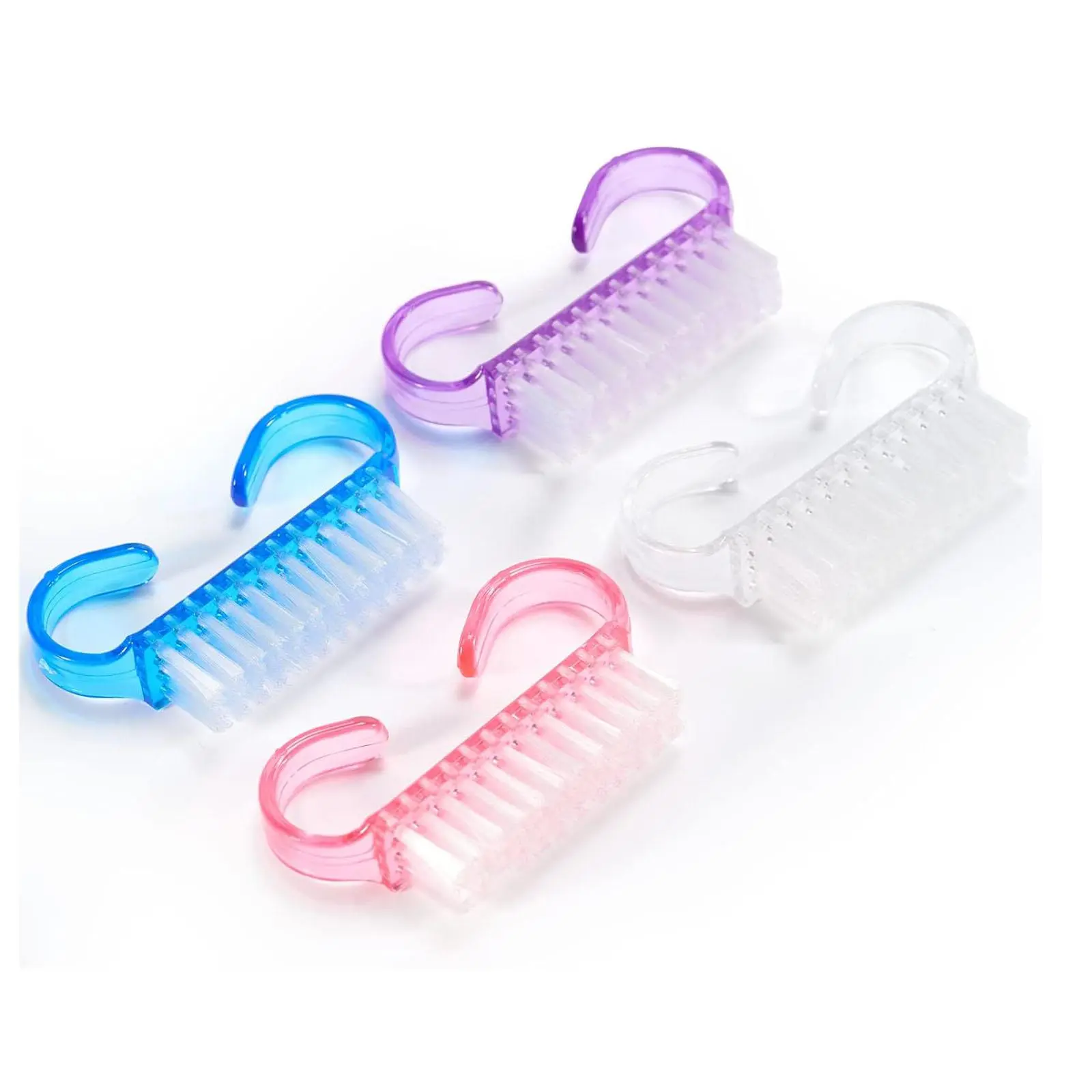 Nail Brush Set, 4 Counts Nail Brush, Manicure Tool for Daily Use, Nail Care, Soft Bristles Nail Brush, Easy to Hold, Suitable for Home and Salon Use, Pedicure Kit, Nail Care Product, Nail Tools