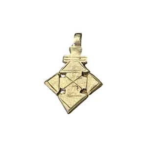 Small Hand-made Brass Ethiopian Cross Pnd Astd