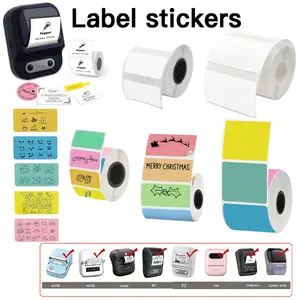 Thermal Transfer Label Paper, Self Adhesive Label, Sticky Labels, Thermal Shipping Label, Multiple Sizes Available (50x50mm, 40x20mm, 30x15mm), Ideal for Portable Small Printers, Supermarket, School, Home, Office