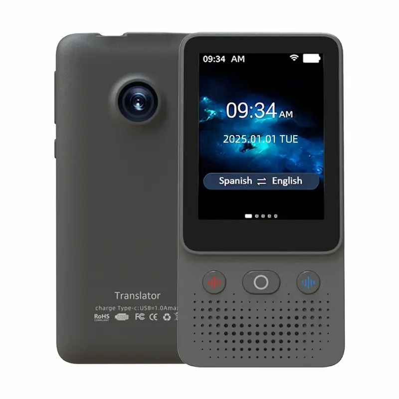 2025 Newest Portable Language Translator Device, 138+ Languages AI Offline/Group/Phone Translation Device Two Way Real-Time Voice,Upgraded Chip for Travel Business Learning