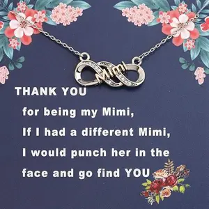 Mimi Infinity Necklace – Elegant Mother’s Day Jewelry Gift for Mimi, Best Mimi Ever Sentimental Keepsake, Sterling Silver Infinity Heart Pendant with Luxury Box, Perfect Birthday, Christmas, Anniversary Present for Grandmother or Mom