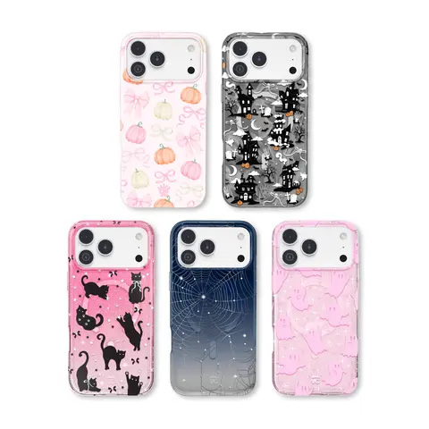 Velvet Caviar Halloween Magsafe Snapon Phone Case - Durable Magnetic, Cute Trendy Ghost Pattern Cover for Multiple iPhones, Shockproof Haunted Houses Themed Protector, Wireless Accessory