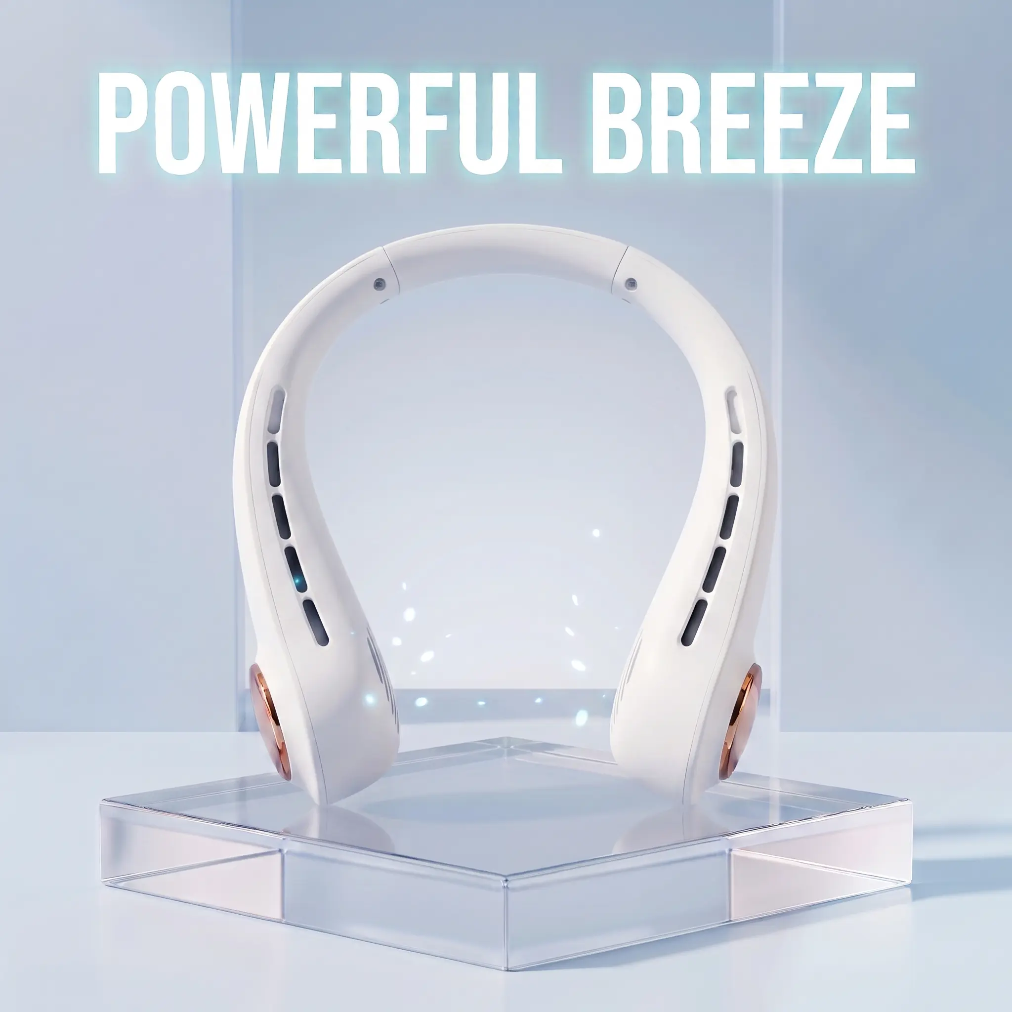 Portable neck fan, hanging neck fan, portable USB fan, outdoor fan, mini fan, wearable personal fan, 5-speed adjustable USB neck fan—summer essential for home, office, outdoors, beach, and travel