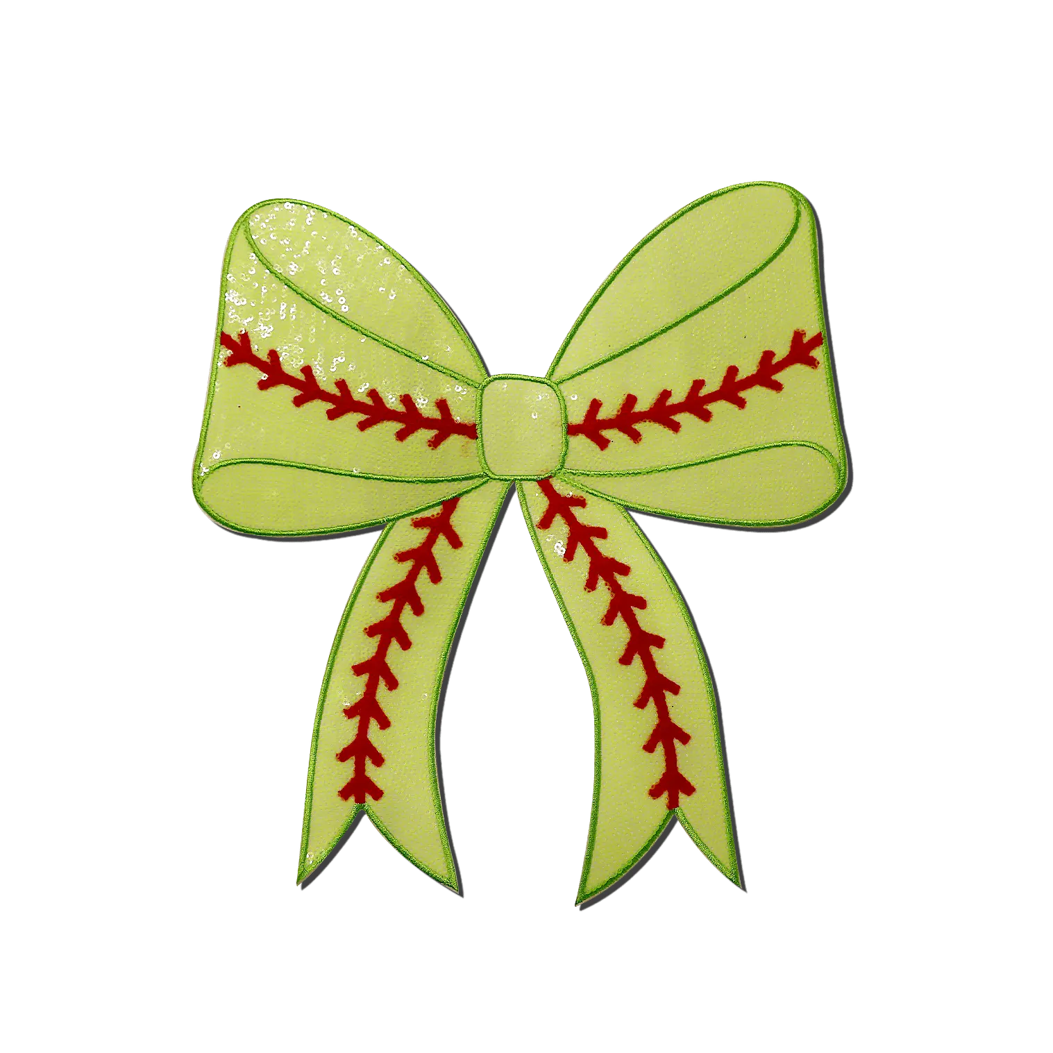 Softball Bow Chenille Patch