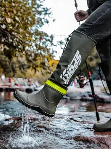 Couple High-Top Waterproof Over-The-Knee Rain Boots, Lightweight Foldable Design, Anti-Slip for Outdoor Activities