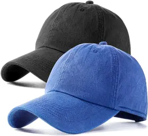 2 Pack Baseball Caps Golf Dad Hats,Ajustable  Washed Cotton Ball Cap for Men Women