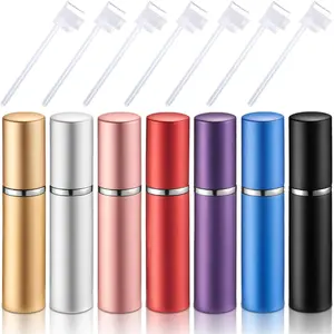 70 count 5ml Refillable Perfume Atomizers Bulk - Mini Travel Cologne Sprayers with Refill Pump & Transfer Tool for Perfume Makers & Small Studios (Mixed Color)