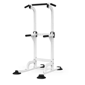 DONIUZ Power Tower Pull Up Bar and Dip Station Multi-Function Home Gym Strength Training Fitness Equipment Height Adjustable(WHITE)
