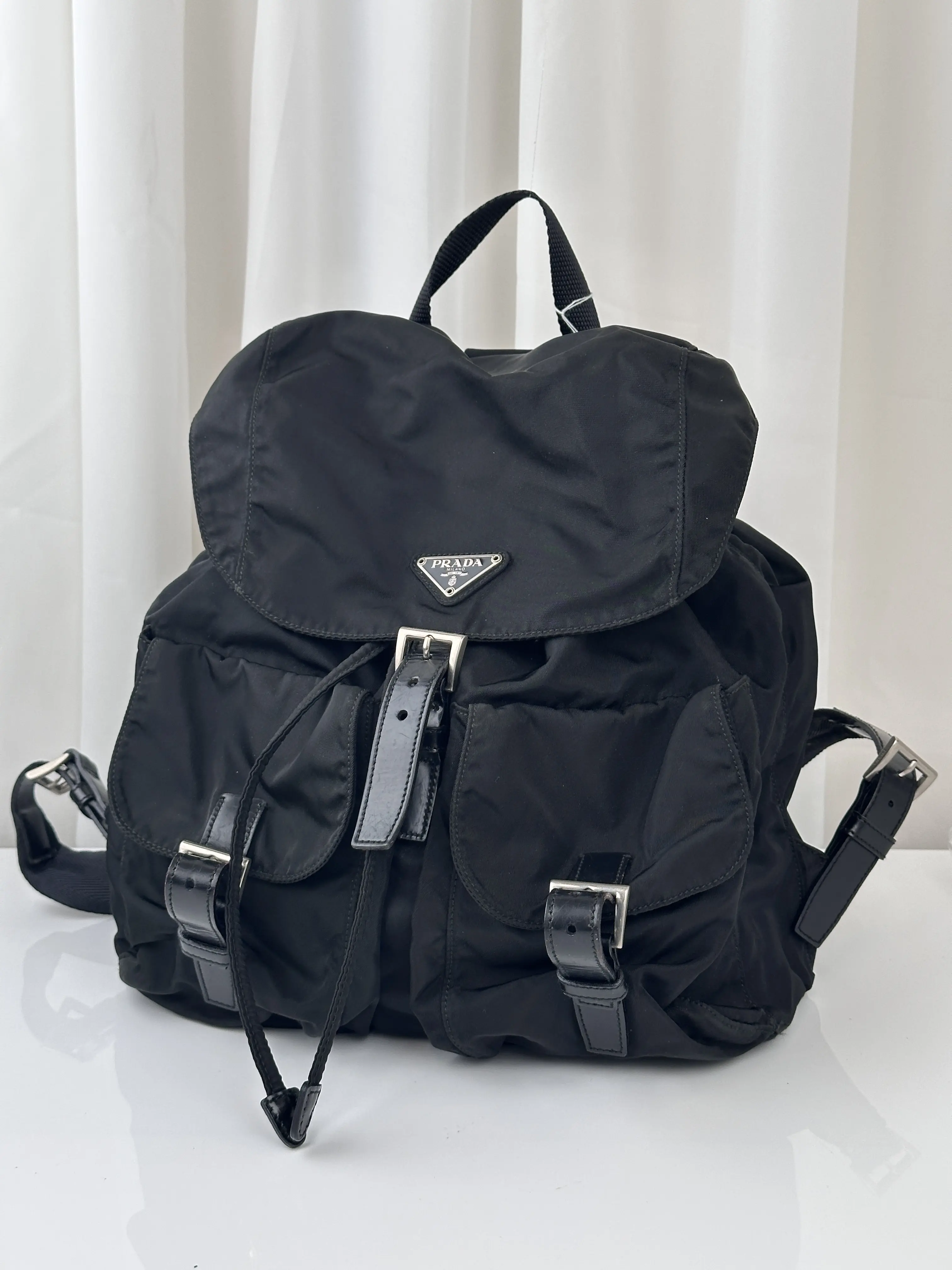 Pre-owned PRADA an shown backpack Nylon Backpack, Black MR29072026C191