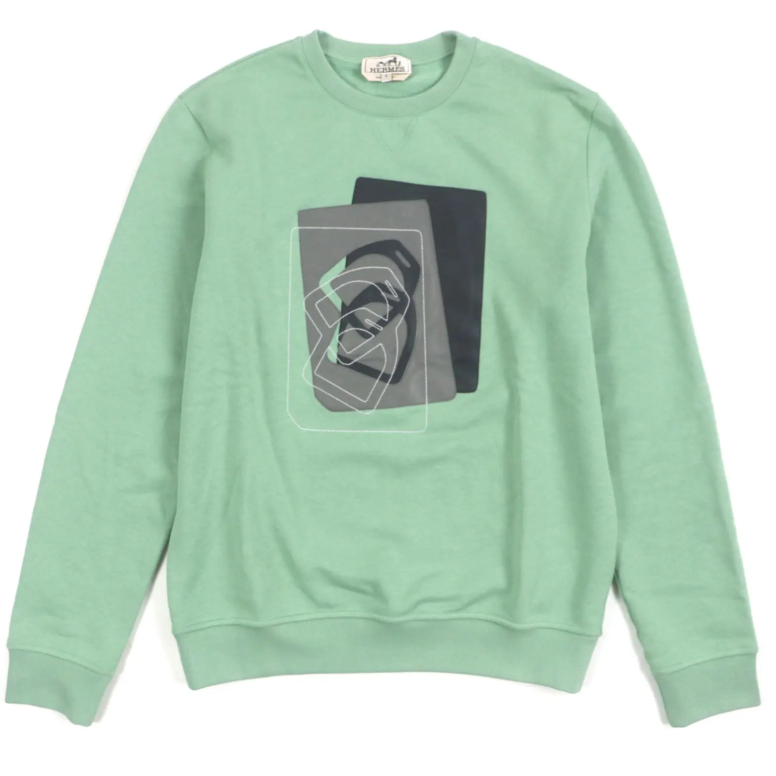 Pre-owned HERMÈS Cotton Small Leather Goods Hermes Crew neck Pullover