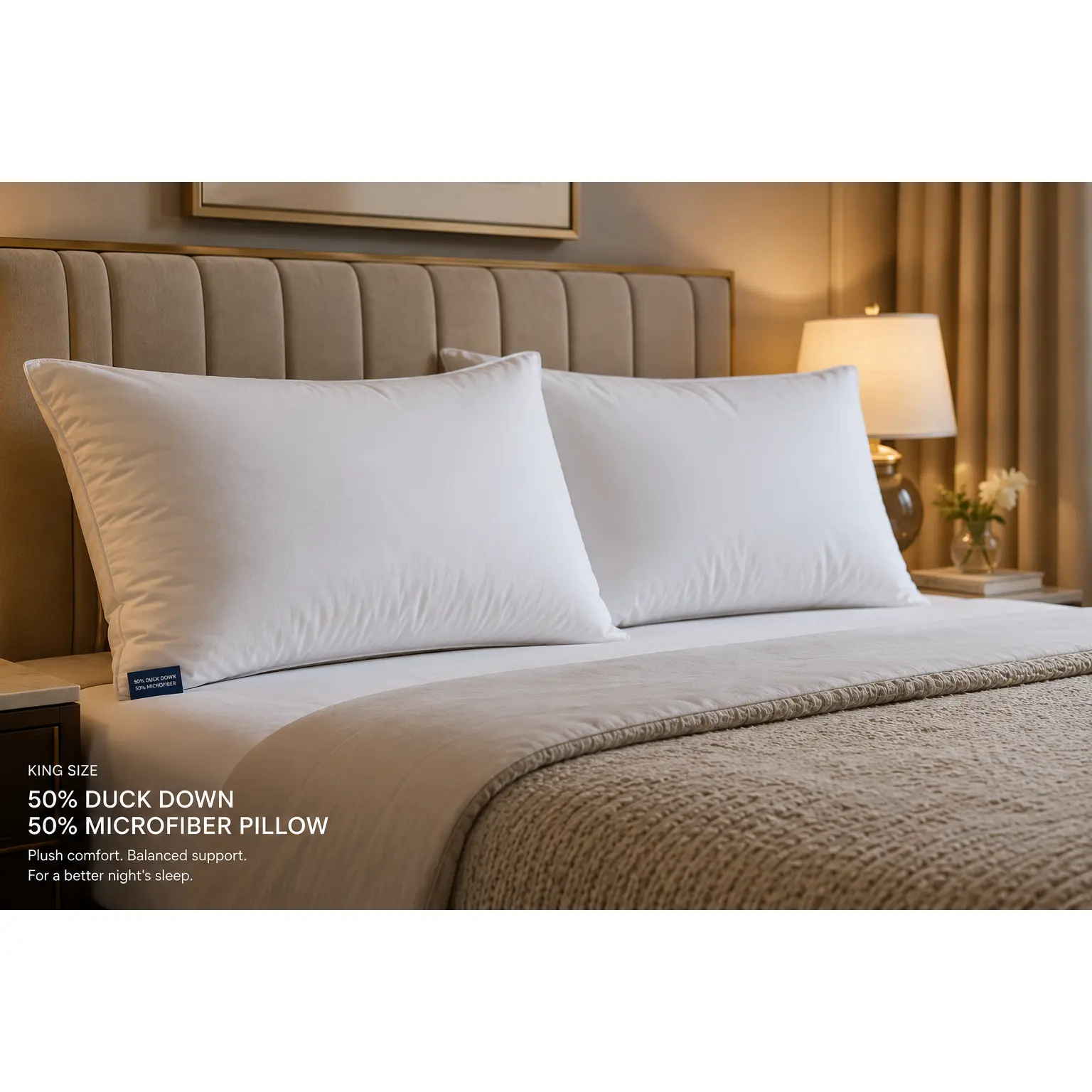 Duck Down King Pillow — 50% Down Blend