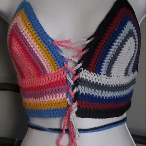 Crochet Princess Bubblegum x Marceline top. (SIZE MEDIUM)