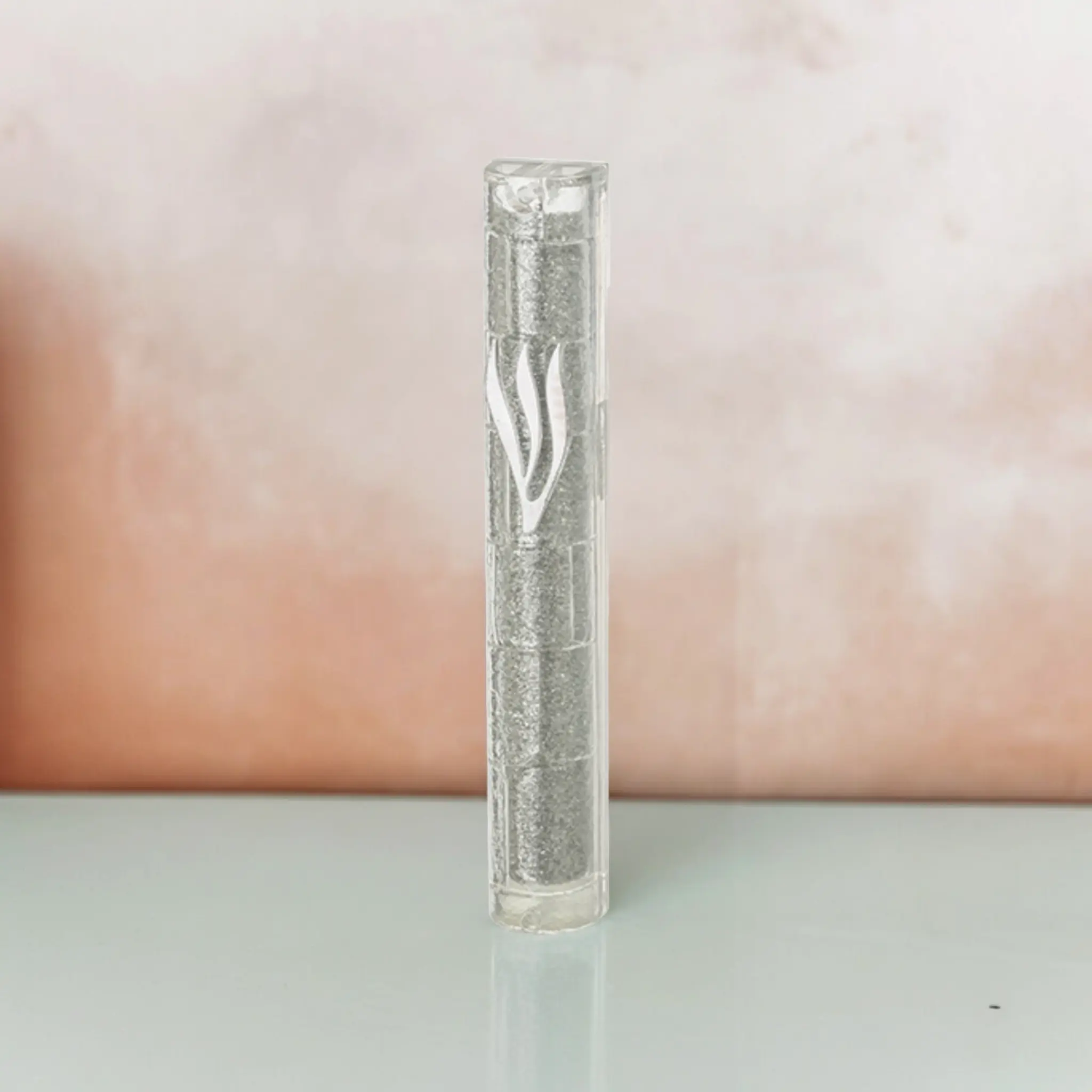 Perspex Silver Mezuzah Case - 12cm