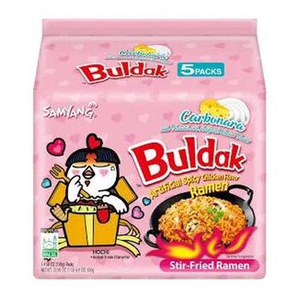 Buldak Ramen Carbonara Flavor 5 pack hot chicken
