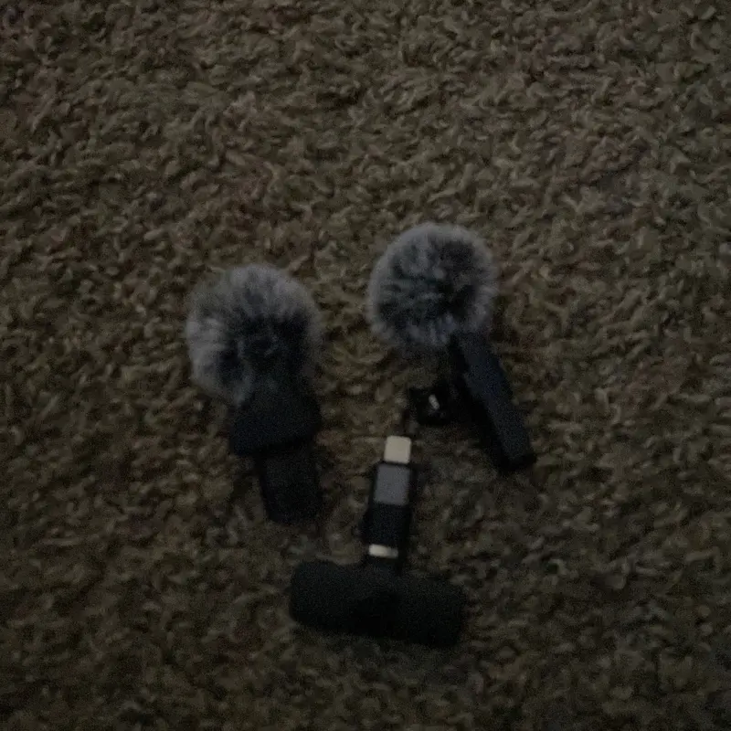 Mini Microphones for Content Creation with Furry Windscreen and USB-C Connector for Clear Audio Recording