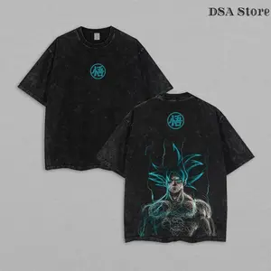 [Collection] Limited DBZZ Washed T-Shirt – Anime Streetwear,  Graphic Tee, Retro Battle Aesthetic, Japanese Manga Fashion