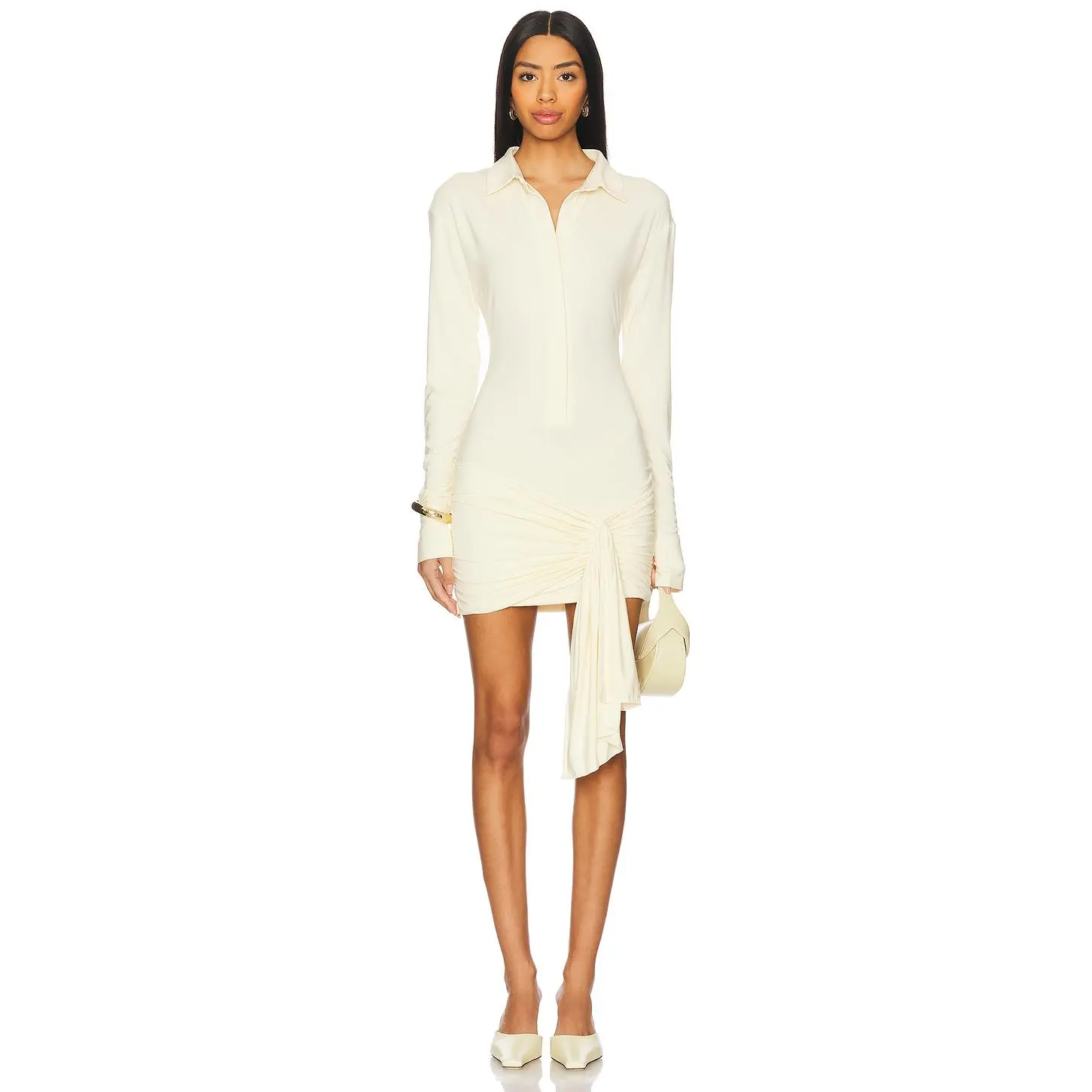 wildest dreams flare sleeve mini dress in cream N H1683 main image 0