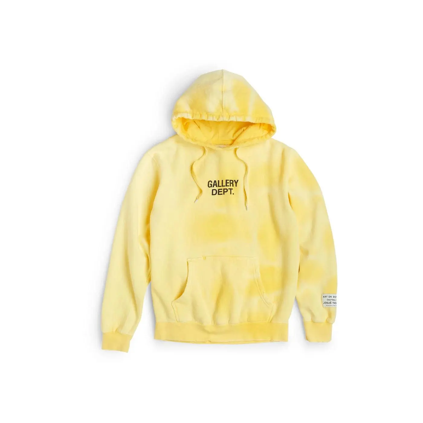 992399 Gallery Dept. Sunfaded Centered Logo Hoodie Yellow